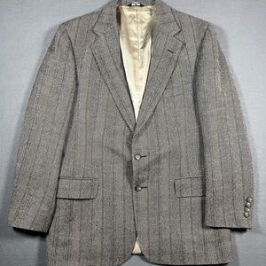 Vintage Polo University Club By Ralph Lauren Herringbone Tweed Blazer Men Size L